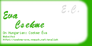 eva csekme business card